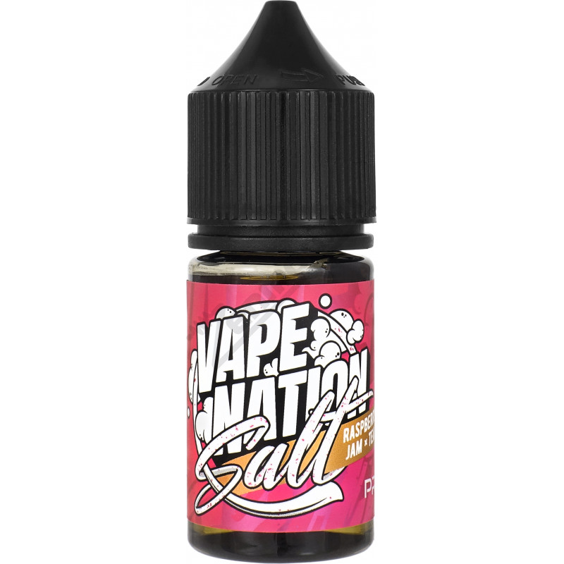 Фото и внешний вид — Vape Nation SALT - Raspberry Jam, Tea 30мл