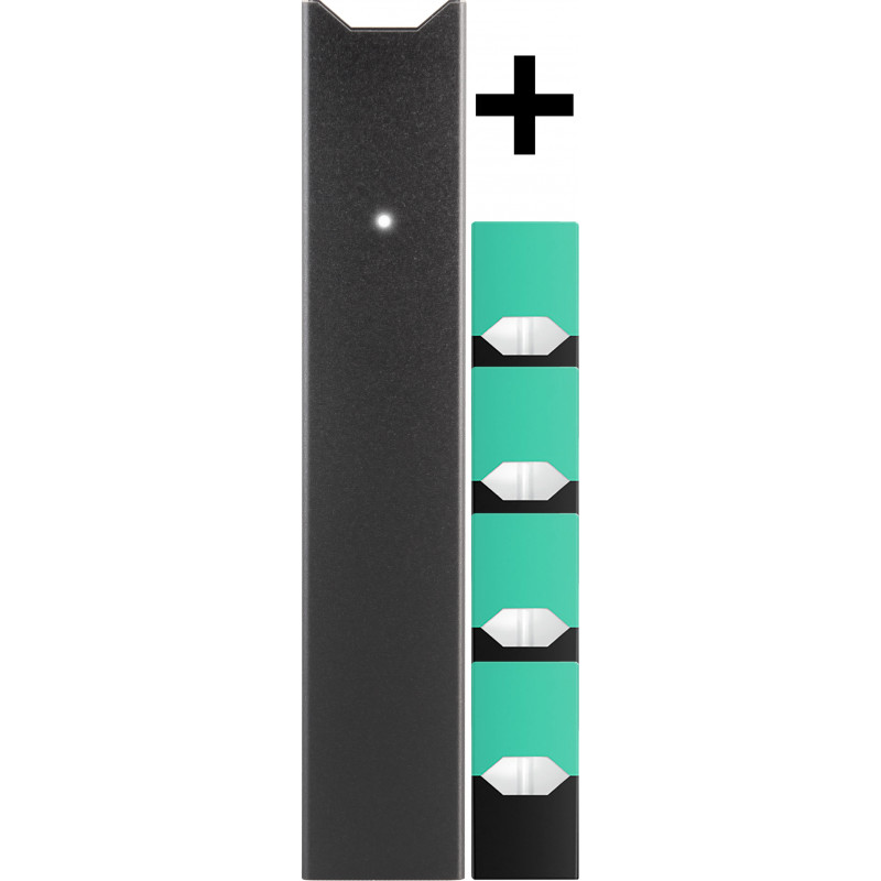 Фото и внешний вид — JUUL KIT Gray Promo (+ 4 картриджа Mint 0.7мл)
